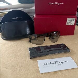 Salvatore Ferragamo Gray Sunglasses